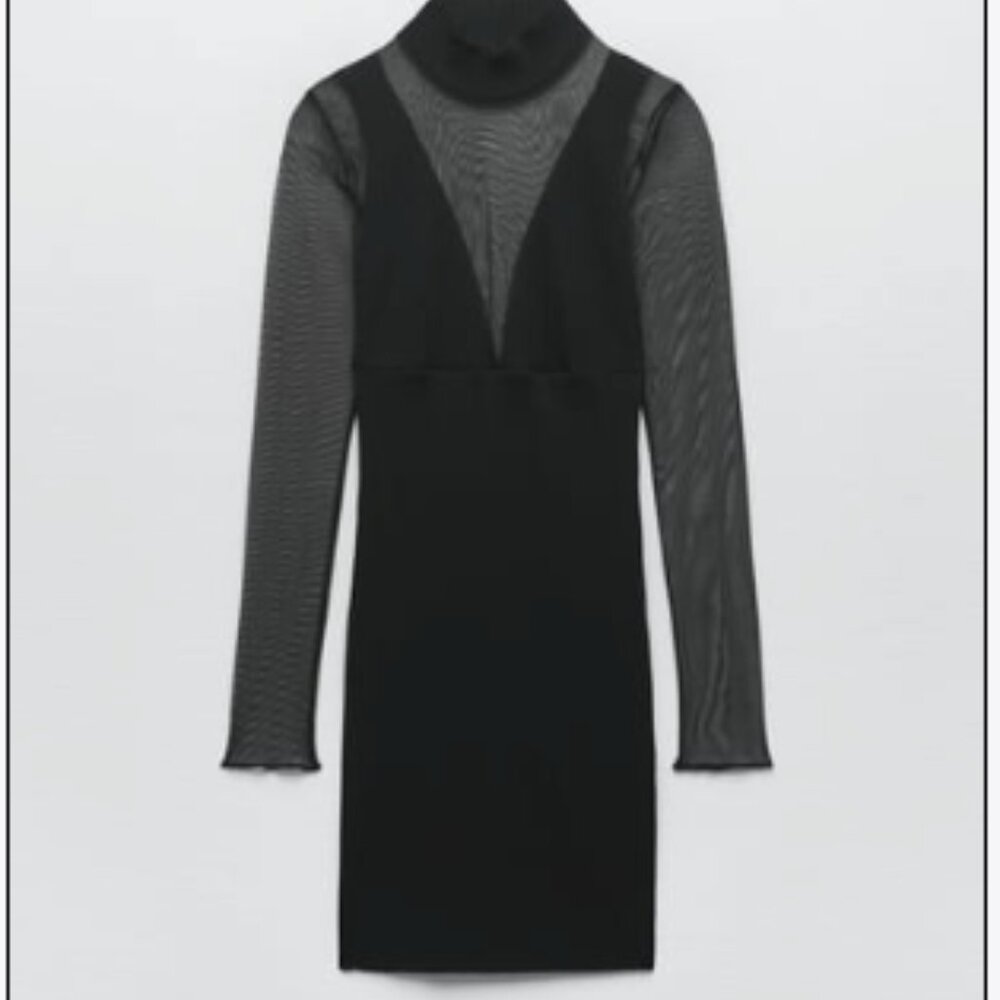 COMBINATION TULLE DRESS - ZARA - Picture 6 of 9